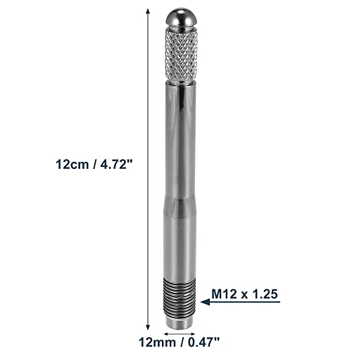 X Autohaux A22011400UX0316 2Pcs Car Stainless Steel Wheel Hangers Alignment Pin Tire Studs Tool M12X1.25 Titanium Tone thumb #2