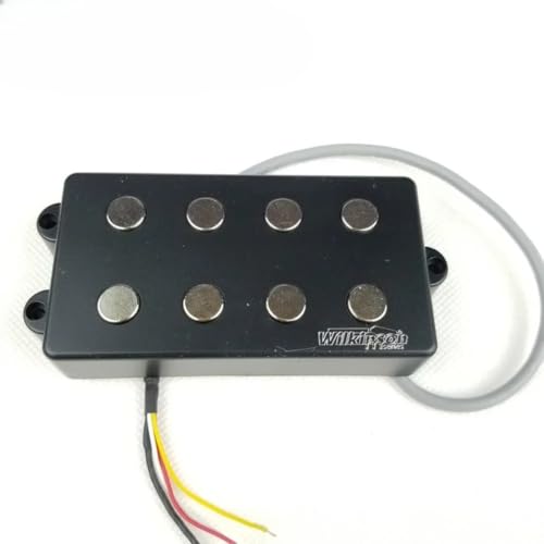 Pickup per basso Controllo indipendente a doppia bobina: ogni bobina dispone di due fili di uscita, consentendo connessioni separate della manopola del volume per una miscelazione precisa. I fili bianco-verdi inattivi possono essere commutati in parallelo con il filo caldo per la commutazione del tono dal vivo.