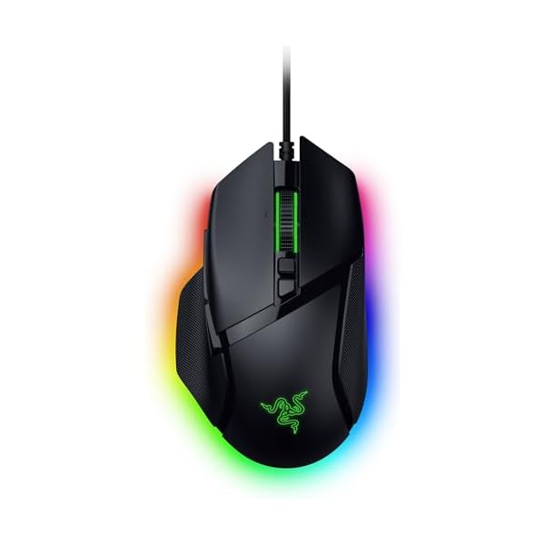 Razer Basilisk V3 35K Wired Ergonomic Gaming Mouse : HyperScroll Tilt Wheel - 35K DPI Optical Sensor Gen 2-13 Customizable Controls - Chroma RGB - Optical Switches Gen 3 - Speedflex Cable