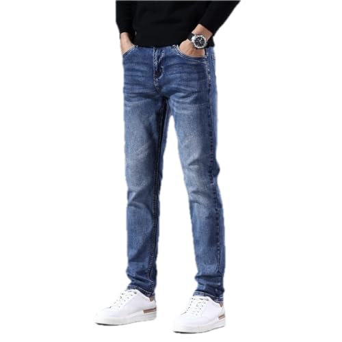 Jeans Pants Trousers Denim Spring and Autumn Korean Edition Stretch Men's Small Classic Long