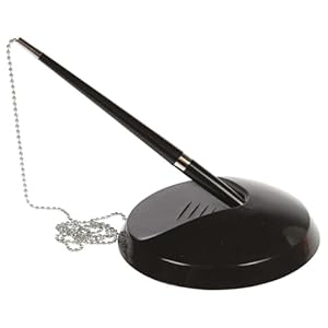 Hainenko Kugelschreiber mit Kette Schwarz - 5021203913015