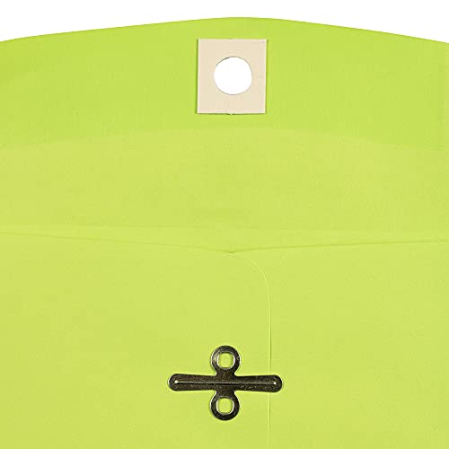 Jam Paper 6 X 9 Open End Catalog Colored Envelopes With Clasp Closure - Ultra Lime Green - 100/Pack #TOP3