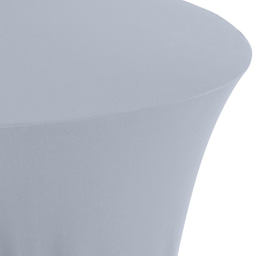LA Linen Round Spandex Tablecloth 36" x 30" High, Gray Light
