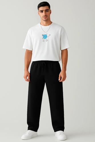 Image of Men's /Unisex || Open Bottom || Stretchable || Drawstring || Pure Cotton || Loose Fit || Baggy Jogger Lower || Track Pants || Sweat Pants
