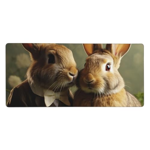 Tapis de souris XXL motif lapins pour embellir le télétravail