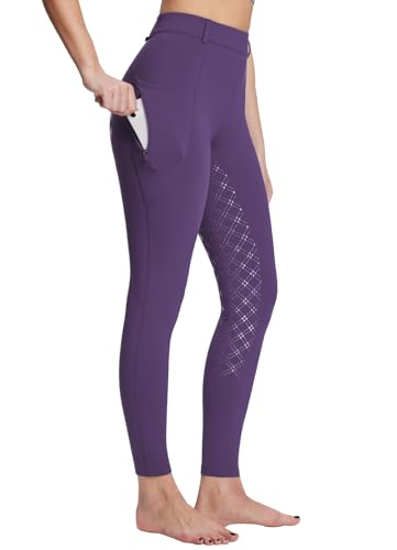 Baleaf Pantalones De Equitación De Invierno Para Mujer, Con Forro Polar, Con Bolsillos Con Cremallera, Morado, Xs Baleaf Pantalones De Equitación De Invierno Para Mujer, Con Forro Polar, Con Bolsillos Con Cremallera, Morado, Xs
