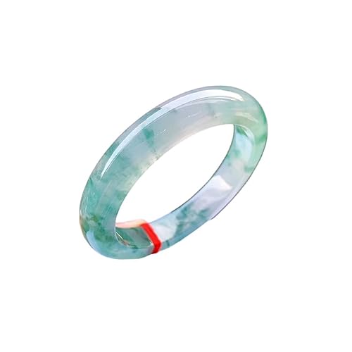 Bracelet en jade type glace à fleurs flottantes jonc large de luxe