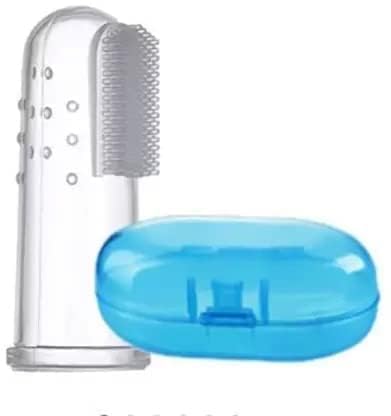 BADAL KIDZ BPA-Free Baby Silicone Kids Finger ToothBrush with Case | Great for Massaging & Cleaning Gums | Travel-Friendly Oral Care | Use Soft Brush For Kids & New Born Baby (Pack of 1,Blue) (B0D5QT1QGX) Amazon Price History, Amazon Price Tracker