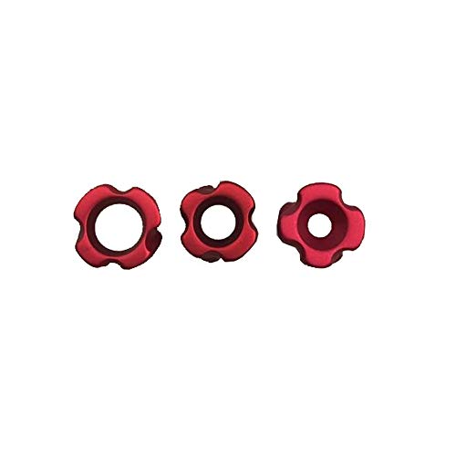 ZSHJGJR 2pcs Archery Peep Sight 1/4" 1/8" 3/16" Aluminum for Compound Bow Hunting Shooting (red, 1/4")
