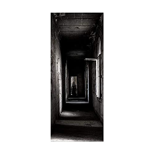 Zy-Kl Halloween 3D Door Sticker Wall Decals Mural Wallpaper Scary Ghost Decals,Waterproof And Moisture-Proof Diy Environmentally Friendly Self-Adhesive Pvc Door Decal,Used For Halloween Decoration #TOP2