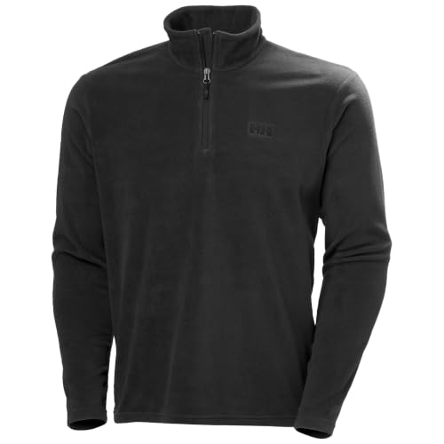 Helly Hansen Daybreaker - Chaqueta de Forro Polar con 1/2 Cremallera para Hombre, Color Negro, Talla XL