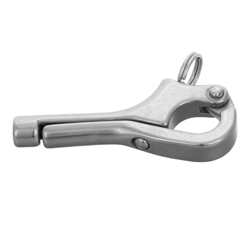 SUPVOX Steel Marine Quick Release Hook Selflocking Design 6mm Boat Latches Marine Lifeboat Release Hook