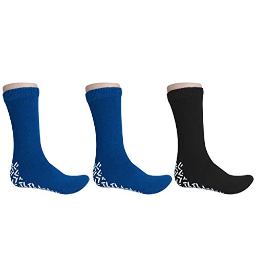NOBLES HEALTH CARE PRODUCT SOLUTIONS Pack of 3 Pairs - XXXL Wide Non-Skid Slipper Socks for People W/Swollen feet Diabetes4