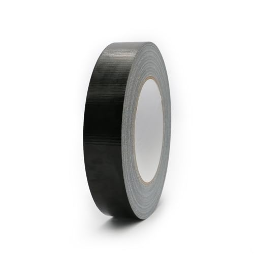 Image of Duct Tape 1 Inch X 44 Yards, 8.5 mil Thickness, Heavy Duty Black Duct Tape, No Residue, Waterproof, Tear by Hand for Repairs, Industrial, Professional Use