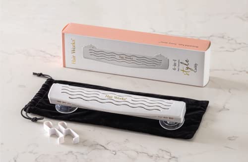 Hair Works 4-in-1 Hair Extension Style Caddy - Lightweight, Waterproof and Portable, This Hair Extension Holder Is Designed To Securely Hold Your Extensions While You Wash, Style, Pack and Store Them