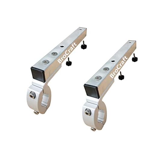 BroCraft Pontoon Grill Bracket / Boat Rail Mount Grill Bracket / BBQ Dual Extended Horizontal Rail Mounts