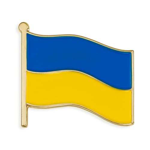 PinMarts Ukraine World Flag Enamel Lapel Pin 1 Piece