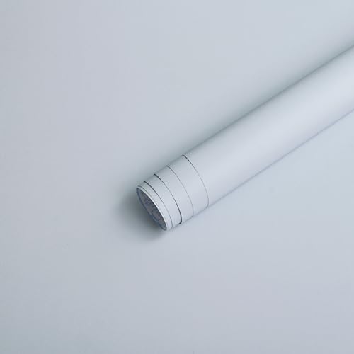 HeloHo 118"X15.7" Solid Light Blue Wallpaper Peel and Stick Matte