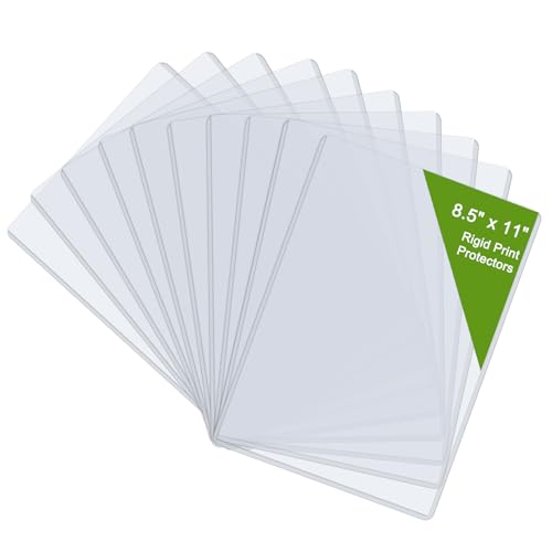 8.5 x 11 Hard Plastic Sheet Protectors Rigid Print Protectors Clear Waterproof Protectors Paper Sleeves Photo Plastic Sleeves Hard Plastic Document Holder Birth Certificate Protector(14 Pack)