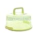 Przenośne pudełko na ciasto uchwyt pojemnik do przechowywania ciasta babeczka zielona okrągła pokrywka klips do transportu narzędzie blokujące