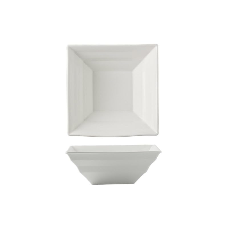 Miski do zupy Kreatywna domowa Ceramiczna zastawa stołowa Kwadratowa miska na zupę Biała miska na płatki owsiane Biuro Miska na makaron Natychmiastowa Miski obiadowe (M)