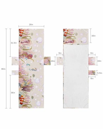 Pink Coastal Beach Lounge Chair Towel Cover, Soft Chaise Lounge Towel with Side Pockets Patio Pool Chairs Cover for Beach/Pool Sunbathing 29x85 Summer Beach Nautical Coral Seaside Rustic