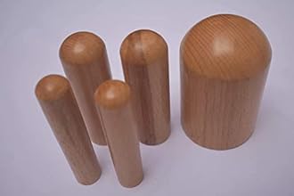HAMD CRAFTS CRAFTWORKS Wood Punch Set 5pc16-50mm Diameter Doming Dapping Punches Jewelry Repair Tool Jewelry Making Shaping Tool