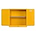 Sandusky Lee SC300F Yellow Steel Safety Cabinet for Flammable Liquids, 1 Shelf, 2 Door Manual Close, 30 Gallon Capacity, 44