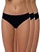 Produktbild Yenita 3er Set Bambus Damen Unterwäsche, Bikini-Slip, Schwarz, Gr.M