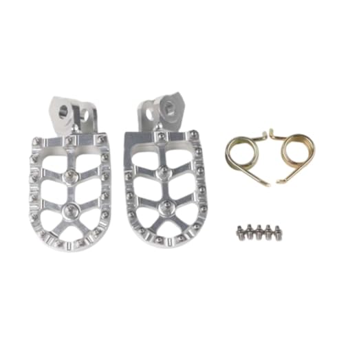 Cale-pieds moto CNC argent pour vos trajets de route