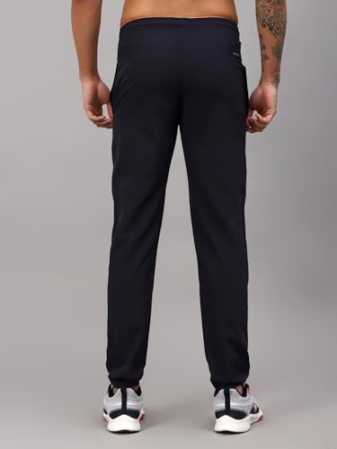 Image of Vector X Solid Men Sports Trousers 100% Polyester with Zipper Pockets(Pack of 1)
