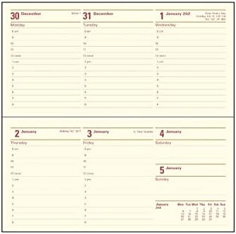 Letts of London Lexicon Slim 2023 vertical (landscape) week to view diary with appointments - green, 23-TL3SGN