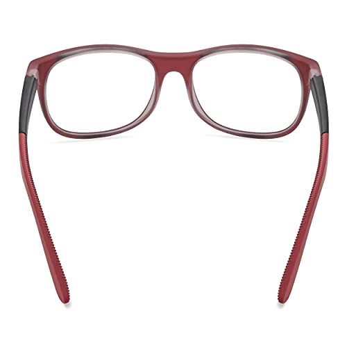 Image of HyperX Spectre Scout - Gaming Eyewear, Glasses for Kids, Blue Light Blocking, UV Protection, Crystal Clear Lenses, TR-90 Frame, Microfiber Pouch, Square Eyewear Frame - Red