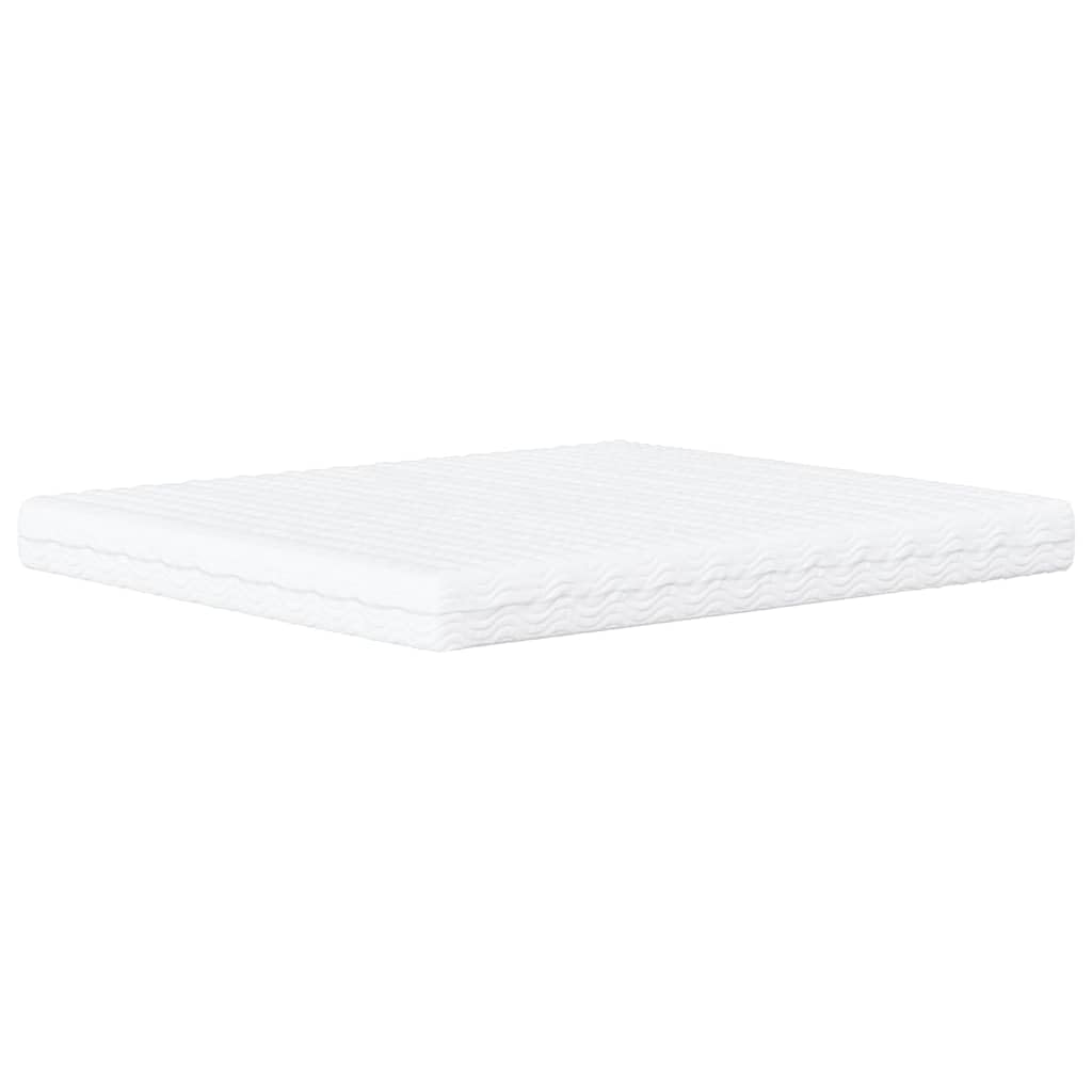 Materac piankowy biały 180 x 200 cm z wypełnieniem z pianki PU 22D, dwustronny materac, stopień twardości H2 H3, oddychająca poszewka do sypialni, pokoju gościnnego i mieszkania, komfort