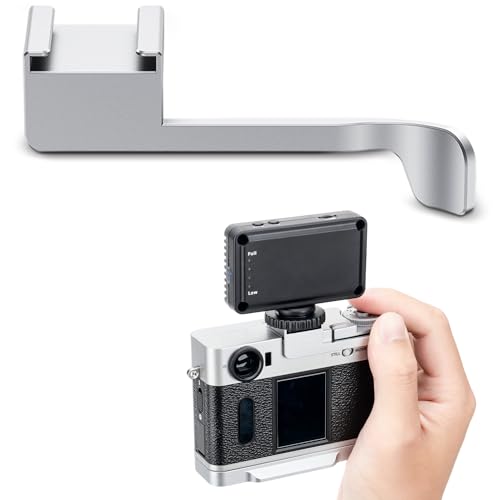 Image of X Half Thumb Up Grip Hot Shoe Thumb Rest for Fujifilm Xhalf Thumb - Silver | Aluminum Alloy Thumb Grip Holder, with Built-in Cold Shoe Mount, Not Affect The Use of XHalf Camera Dial