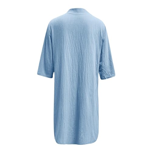 Robe chemise décontractée ample en coton pour masquer les complexes avec élégance - 4