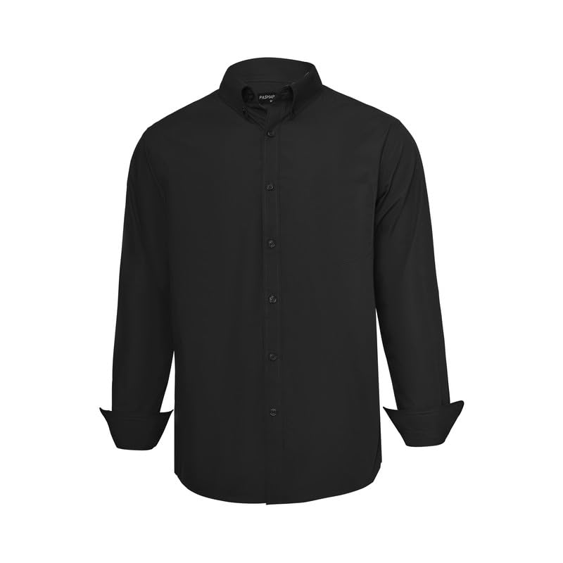 PASHARTUK Wrinkle Free Regular Fit Mens Button Down Shirts Long Sleeve Dress Shirts for Men3