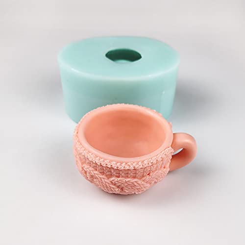 PRZY 3D Cup Mould Silicone Sweater Coffee Cup Soap Molds Fondant Soap Molds Handmade Mold Clay Resin Candle Mould