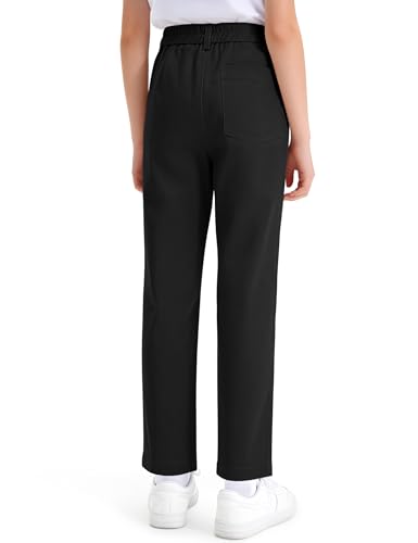 Image of KEREDA Girls School Uniform Slim Fit Pants with Pockets School Skinny Pants