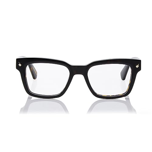 Image of Shisen Fox Okinawa Versatile Vintage Square Frames for eyeglasses | Stylish eyewear Crafted from Italian Acetate material | 52 MEDIUM Unisex Spectacle Eye frame with Demo lenses
