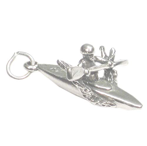 Abalorio de plata de ley 925 x 1 para canoa, canoas y kayaks, SFP