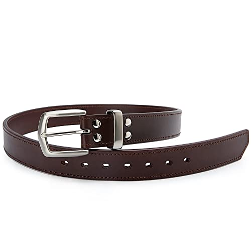 Godkol Leather Gun Belt With Steel Core, Gun Belts For Men, Tactical Concealed Carry Belt Ccw Gun Belt Brown/Silver 42 #TOP1
