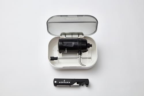 Aervana Travel: Portable Electric Wine Aerator and Pourer/Dispenser - Decanter - Travel (Black)
