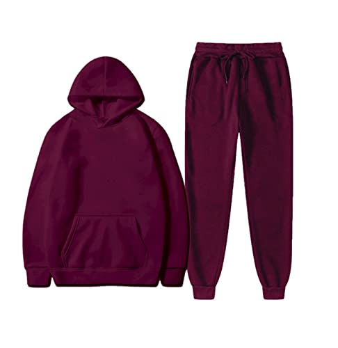 Ensemble de Survêtement Deux Pièces Homme XXL Pantalon Sweat à Capuche