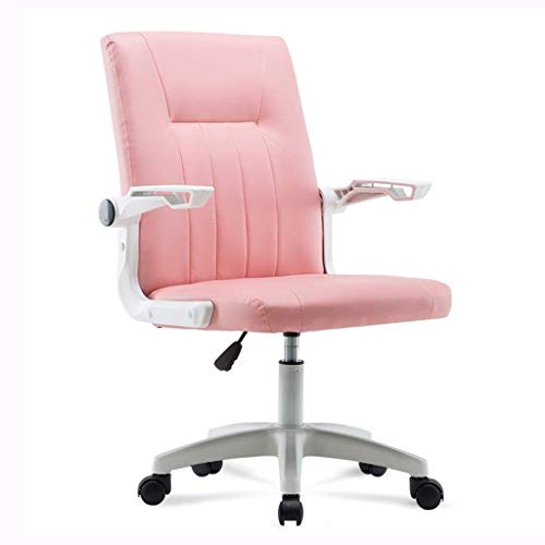 Chaise de bureau à dossier moyen YRYRYW pivotante et réglable en hauteur avec accoudoirs