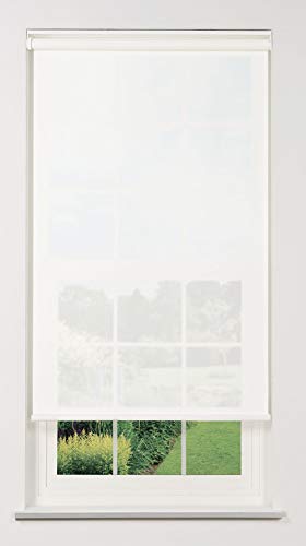 Linen Avenue Cordless 5% Solar Screen Standard Roller Shade, White 55 W X 66 H #TOP3