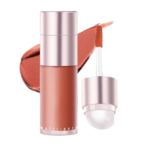 Stick Blush: maquillaje de crema de doble extremo para la cara, labios, ojos | 5.5g Matte Lip Gloss and Eyeshadow Stick, Cosmética para mujeres Oficina de viajes de la oficina de la escuela y