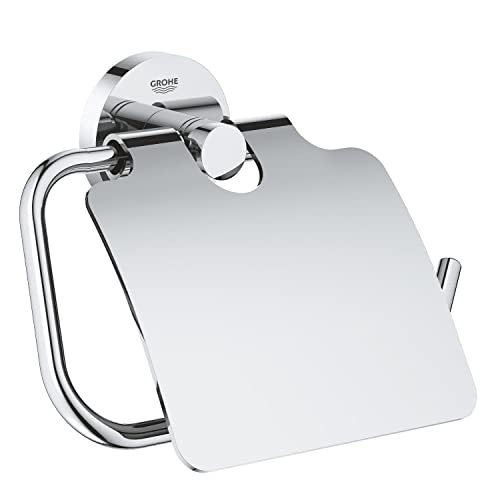 GROHE 40689001 Essentials Wall-Mounted Toilet Paper Holder Starlight Chrome product thumbnail 10