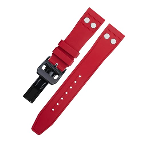 Bracelet FKM Premium pour IWC Big Pilot Mark Portugieser en caoutchouc fluoré agate 22mm