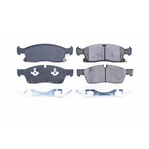 Image of PowerStop Front Brake Pads for Dodge Durango 2021-25 |Jeep Grand Cherokee 2016-21 |Grand Cherokee WK 2022 - Z17 Ceramic Brake Pads with Installation Hardware, 17-1904